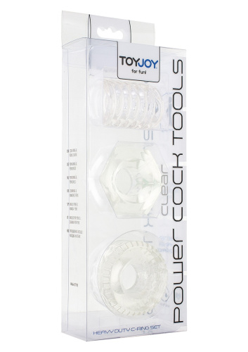 Комплект прозрачных колец на пенис POWER COCK TOOLS фото 2 Комплект прозрачных колец на пенис POWER COCK TOOLS фото 2