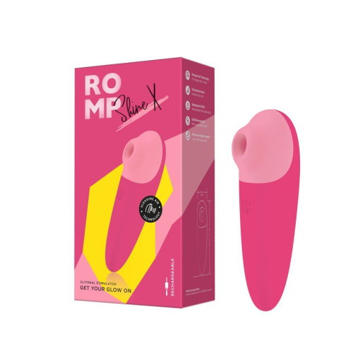 Розовый бесконтактный клиторальный стимулятор Romp Shine X фото 6