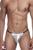 Серебристые мужские трусы-тонги Don Moris Серебристые мужские трусы-тонги Don Moris