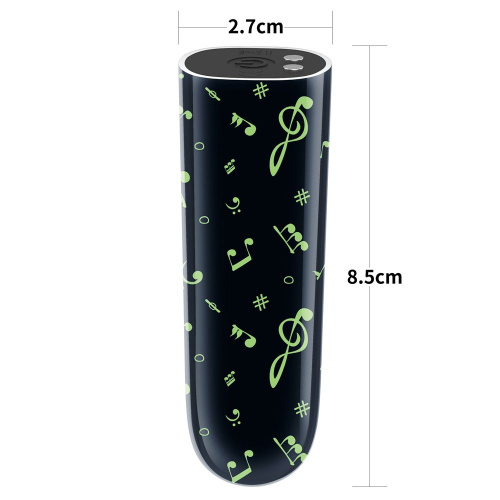 Мини-вибратор Rechargeable Glow-in-the-dark Music Massager - 8,5 см. фото 4