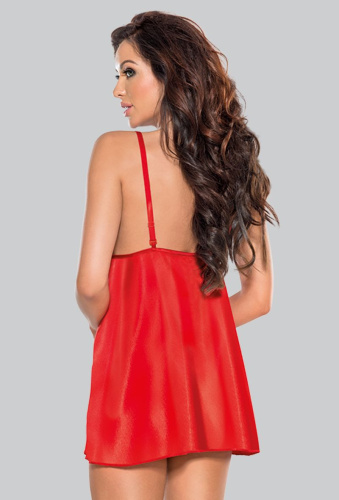 Атласная ночная сорочка с кружевом фото 2