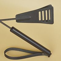 Черный кожаный стек «Сириус» - 60 см.