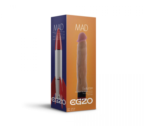 Реалистичный мультискоростной вибратор без мошонки Mad Rocket - 23 см. фото 2