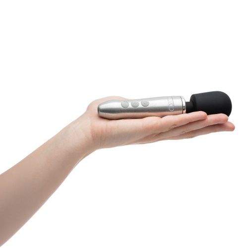 Серебристо-черный вибратор Doxy Go - 16,2 см. фото 5