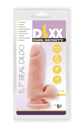 Телесный фаллоимитатор-реалистик Dual Density Dildo - 14,5 см. фото 4