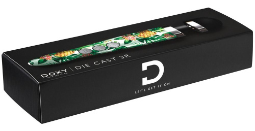 Жезловый вибратор Die Cast 3R с принтом в виде ананасов - 28 см. фото 3