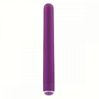 Фиолетовый гладкий вибромассажер Body & Soul Desire - 16 см.