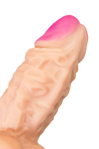 Телесный фаллоимитатор-гигант Giant - 33,5 см. фото 9