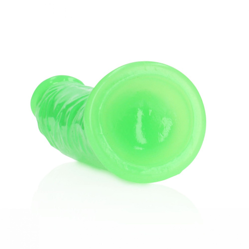 Зеленый люминесцентный фаллоимитатор на присоске - 17,5 см. фото 3