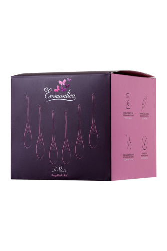 Набор из 6 розовых вагинальных шариков Eromantica K-ROSE фото 6