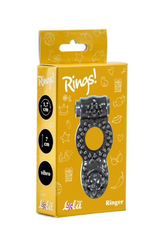 Чёрное эрекционное кольцо Rings Ringer фото 2