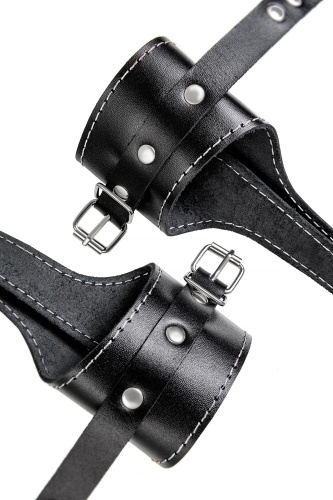 Черные подвесы с белой строчкой фото 9