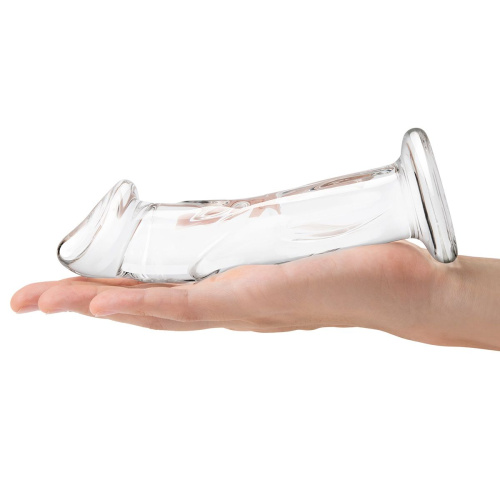 Прозрачный стеклянный фаллоимитатор 6’’ Glass Dildo With Veins & Flat Base - 15,2 см. фото 4