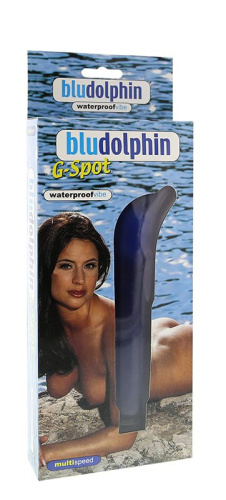 Синий вибратор в форме дельфина для G-стимуляции FLORIDA DOLPIN - 16 см. фото 2