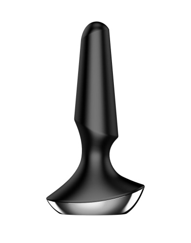 Черная анальная пробка с вибрацией Satisfyer Plug-ilicious 2 - 14 см. фото 2
