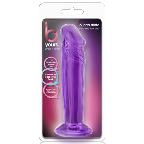 Фиолетовый анальный фаллоимитатор Sweet N Small 6 Inch Dildo With Suction Cup - 16,5 см. фото 2