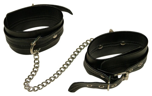 Набор фиксаций: наручники, наножники, плетка, маска и фиксация на женские половые органы фото 7