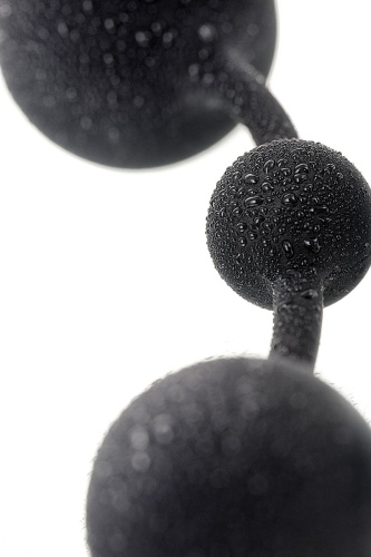 Черная анальная цепочка A-toys с шариками - 35,9 см. фото 8
