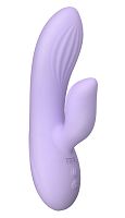 Сиреневый вибратор-кролик Hippo - 17 см.