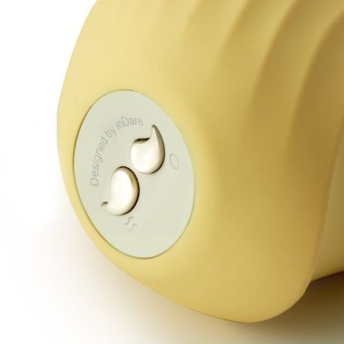 Желтый вакуум-волновой стимулятор с вибрацией и базой-ночником Cuddly Bird фото 4