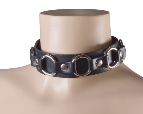 Черный кожаный ошейник Властелин колец Черный кожаный ошейник Властелин колец