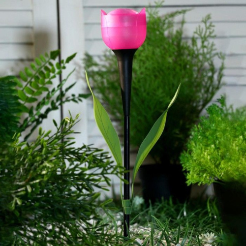 Садовый светильник на солнечной батарее «Тюльпан» фото 4