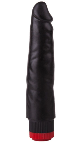 Реалистичный чёрный дилдо с вибрацией - 16,5 см. Реалистичный чёрный дилдо с вибрацией - 16,5 см.