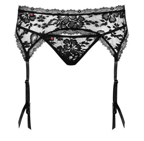 Кружевной пояс для чулок Catia в комплекте с трусиками-стрингами фото 5