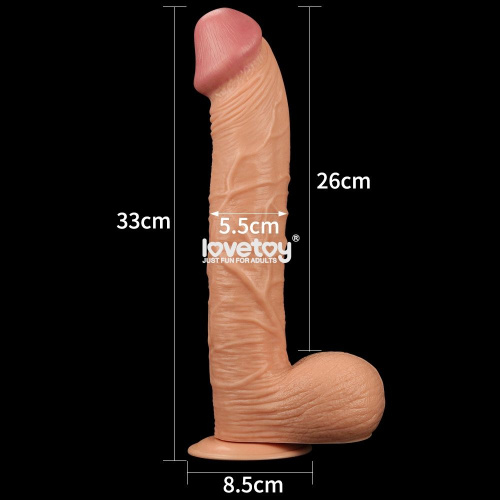 Гигантский фаллоимитатор на присоске King-Sized - 33 см. фото 2