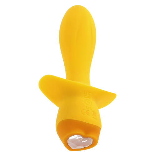 Желтая анальная вибропробка Mellow Yellow - 13,5 см. фото 3