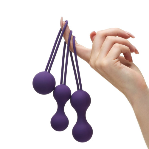 Набор из 3 фиолетовых вагинальных шариков Kegel Training Set фото 3