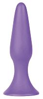 Фиолетовая анальная пробка Silky Buttplug Small Purple - 11,5 см.