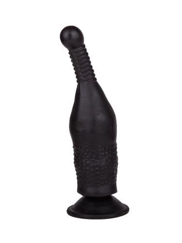 Чёрный анальный фаллоимитатор на присоске - 16,5 см. фото 2
