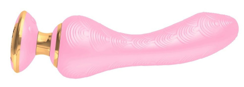 Розовый вибростимулятор SANYA - 18,5 см. фото 2
