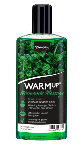 Массажное масло WARMup Mint с ароматом мяты - 150 мл. Массажное масло WARMup Mint с ароматом мяты - 150 мл.
