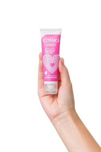 Возбуждающий гель на водно-силиконовой основе Cosmo Vibro с ароматом земляники - 50 гр. фото 4