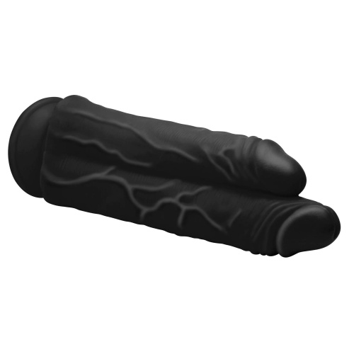 Черный сдвоенный фаллоимитатор Double Stuffer 10’’ Double Pecker Dildo - 27 см. фото 3