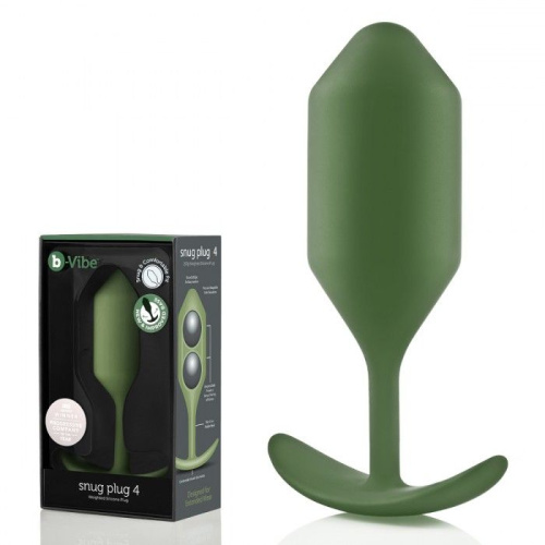 Пробка цвета хаки для ношения B-vibe Snug Plug 4 - 14 см. фото 5