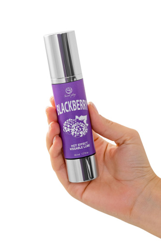 Массажное масло 2-в-1 Blackberry Hot Effect с разогревающим эффектом и вкусом ежевики - 50 мл. фото 4