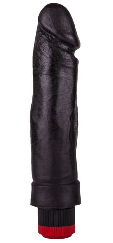 Чёрный вибратор-реалистик с чётко очерченной головкой - 20,5 см. Чёрный вибратор-реалистик с чётко очерченной головкой - 20,5 см.