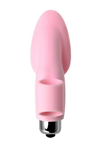 Нежно-розовая вибронасадка на палец JOS TWITY - 10,2 см. фото 4