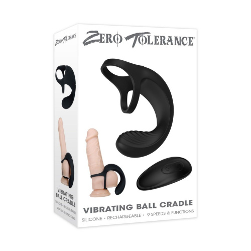 Эрекционное кольцо с вибрацией и стимуляцией мошонки Vibrating Ball Cradle фото 6