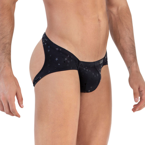 Черные трусы-джоки со звездочками Illusion Jockstrap фото 2