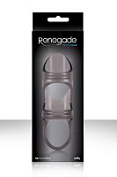 Черная насадка на пенис RENEGADE POWER CAGE с петлей для мошонки