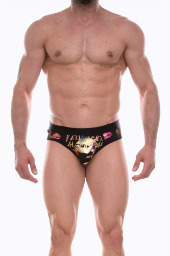 Черные мужские трусы-джоки с блестящим принтом Черные мужские трусы-джоки с блестящим принтом