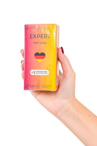 Презервативы EXPERT Hot Love с разогревающим эффектом - 12 шт.(+3 в подарок) фото 3