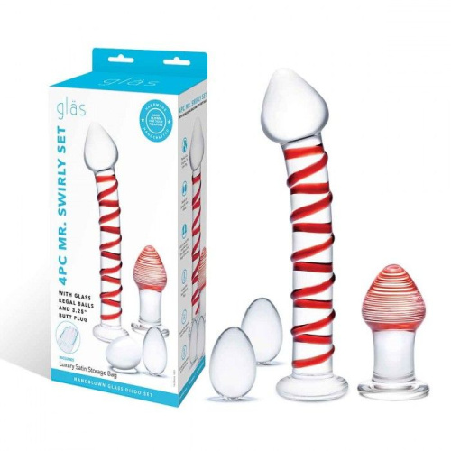 Набор из 4 стеклянных предметов Mr. Swirly Set фото 2