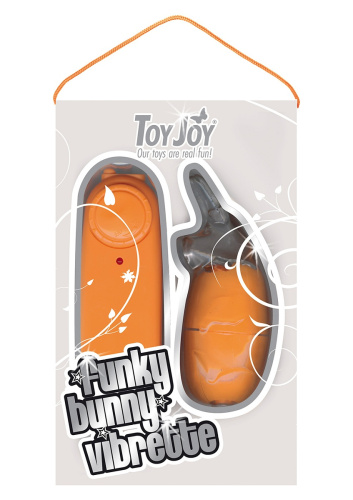 Оранжевый виброзайчик FUNKY BUNNY VIBRETTE - 8 см. фото 2