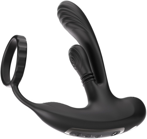 Черный инновационный масcажер простаты Hero с технологией массажа на 360 градусов