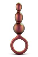 Массажер для анальной стимуляции цвета бронзы Matrix Beaded Loop Plug - 13,3 см.